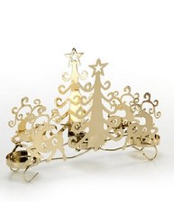 Centrotavola Natalizio Candeliere Oro