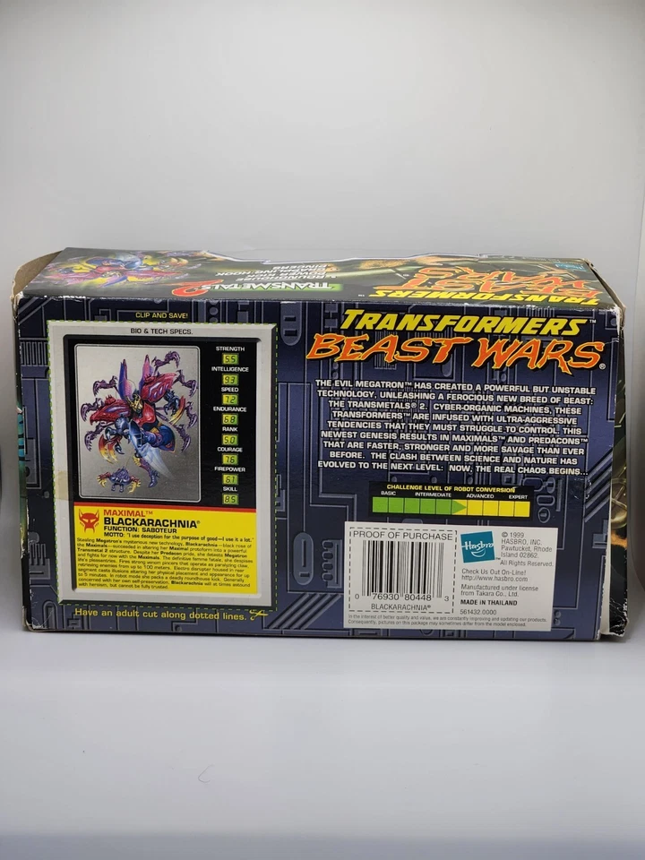 Blackarachnia Transmetals 2 1999 Beast Wars TRANSFORMERS Hasbro MIB - Image 3 of 4