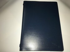 MENGE 1 A4 PU MEN&Uuml;H&Uuml;LLE IN BLAU LEDER OPTIK PU MIT VIER A4 TASCHEN