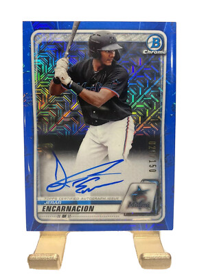 2020 Bowman JERAR ENCARNACION BMA-JE Blue Mojo AUTO Refractor 020/150!!!  
