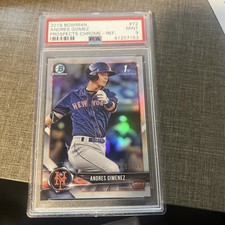 2018 Bowman Mega Box Andres Gimenez Chrome Refractor 1st #BCP72 PSA 9 13/499