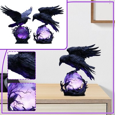 Weihnachten Gothic LED Licht Mystisch Leuchtende Kugel Skulptur Nacht Lampe
