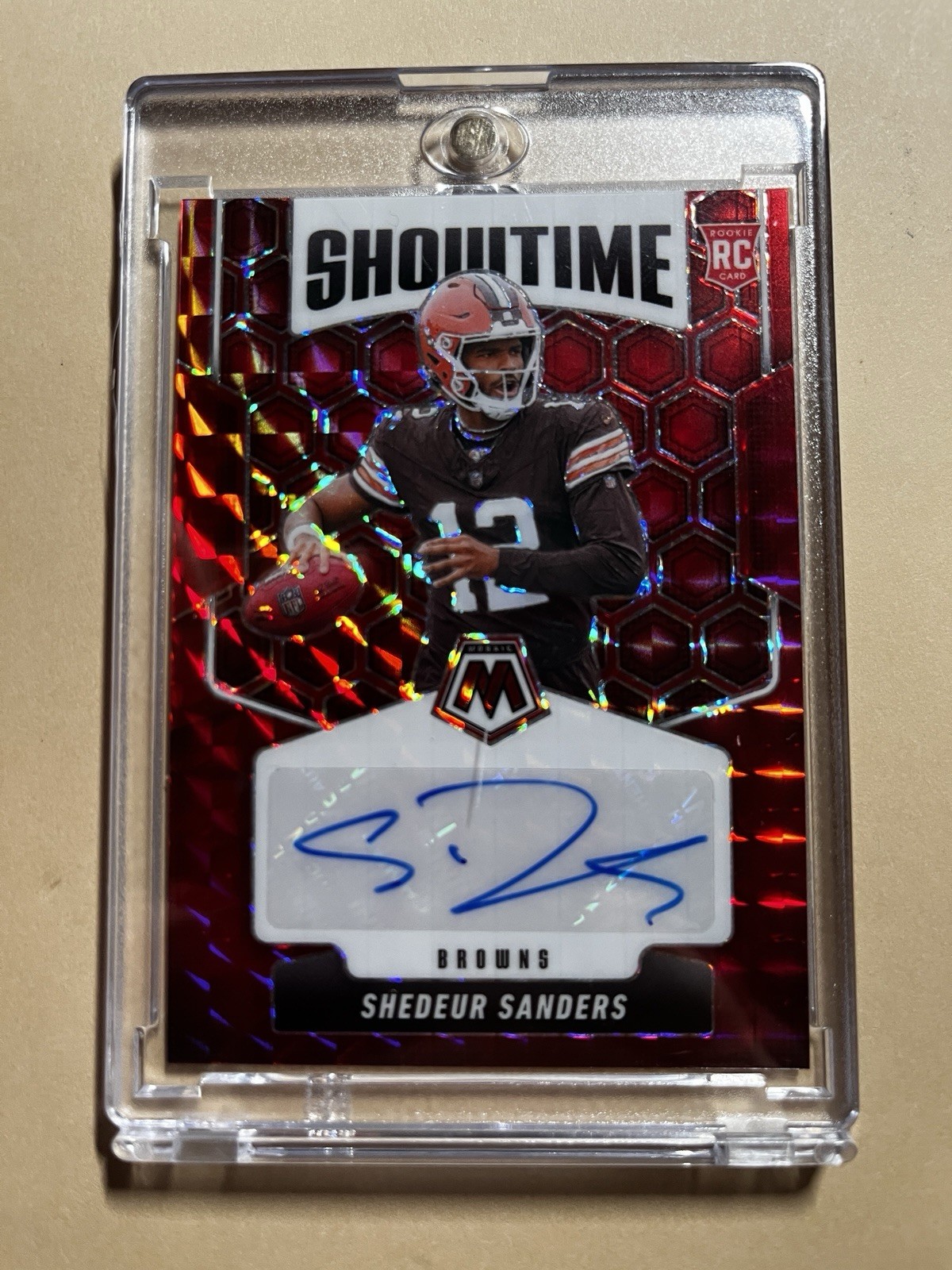 2025 Mosaic Shedeur Sanders Rookie Auto Showtime RC #SOS-SSA Browns /199