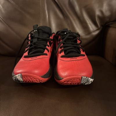 Under Armour Lockdown M7/W8.5 Basketball Shoes - Red/Black - 3026617-600