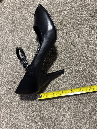 Pronostico Nero WW Karrye Peep Toe Cinturino Caviglia Tacchi Donna 10W Nuovo Carino Gotico - Foto 16 di 16