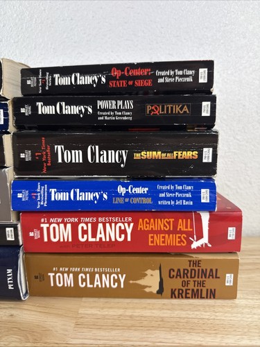 12 Tom Clancy Novels - 1 Hardcover 11/ Paperback Mixed Books Vintage - Foto 3 di 7