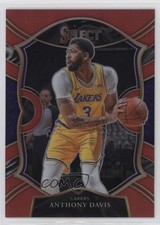 2020-21 Panini Select Concourse Red Prizm 67/199 Anthony Davis #45 02v3