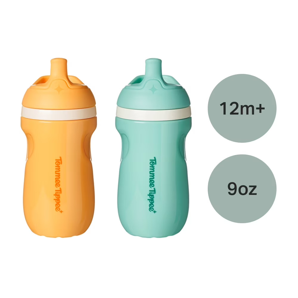 Tommee Tippee Insulated Sporty Bottle, 9oz, 12 Months Plus, 