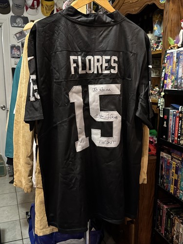 TOM FLORES Oakland Raiders signed Jersey HOF 2021 ICEMAN Beckett - Picture 7 of 14
