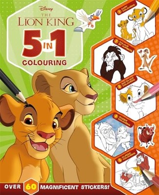 Disney The Lion King: 5 in 1 Colouring ..., Walt Disney