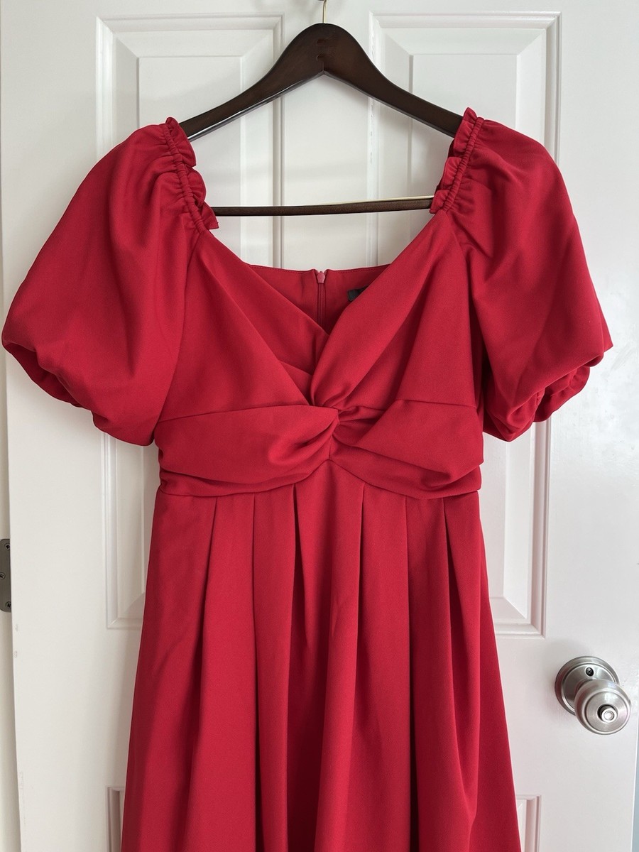julia jordan red dress OFF THE SHOULDER BOAT NECK EVENING DRESS JULIA JORDAN