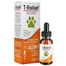 T-Relief Pet Allergy Support Drops for Dogs Cats - Itchy Relief, Healthy Skin