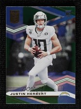 2020 Panini Donruss Elite Rookies Green Justin Herbert #104 09lc