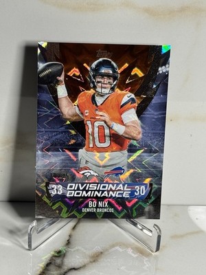 2026 Topps Bo Nix Divisional Dominance /25 10/25 Jersey # Color Match SSP