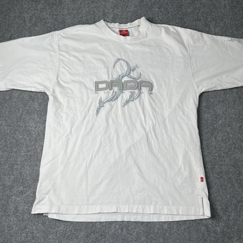 T shirt vintage Dada Supreme Y2k oversize homme XL baggy tee street wear blanc