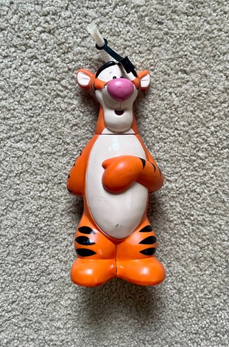 Vintage Disney World Tigger Water Bottle Winnie The Pooh with Original Straw
