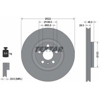 2X Textar 92287405 Bremsscheibe FüR Volvo V90 S90 XC60 V60 XC40 S60 235 236 234