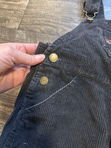 VTG Clifford The Big Red Dog Black Corduroy Express Overalls Unisex 7 - Picture 4 of 7