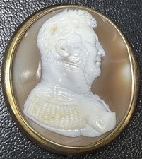 Antique 1860's Gold Filled Large Historical Figure Cameo brooch 17gr A175