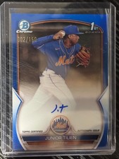 2023 Bowman Chrome /150 Junior Tilien #CPA-JT 1st Blue Auto Refractor Mets