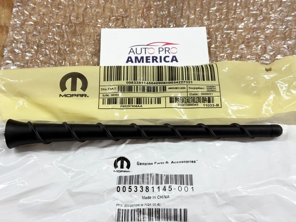 ANTENA DE RADIO MASTER 2015-2026 DODGE DURANGO JEEP RENEGADE BRÚJULA 8" OEM MOPAR Foto 2 de 3