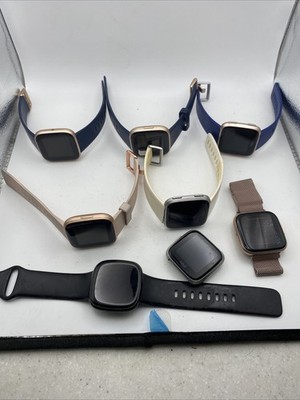 Lot Of 8 MIXED LOT OF FITBIT VERSA SENSE SMARTWATCHES FOR PARTS ONLY