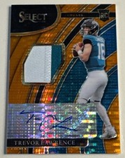 Trevor Lawrence 2021 Panini Select - Neon Orange Pulsar Prizm RPA /25 FOTL