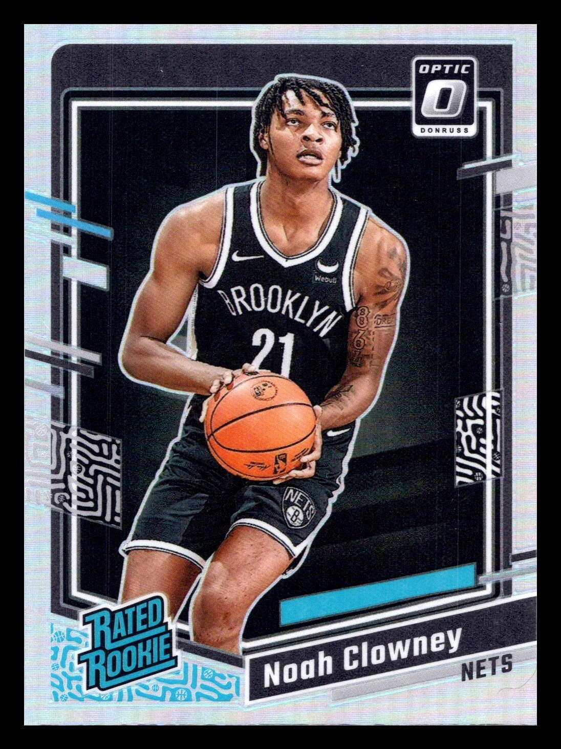 2023-24 Panini Donruss Optic - Rated Rookie Noah Clowney #205 Holo Prizm RC Nets