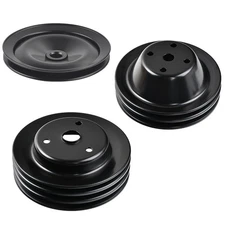 3PCS 2/3/1G LWP Pulley & Crankshaft Pulley & Pump Power Steering Pulley for SBC