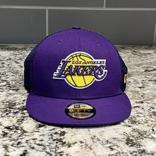L.A. Lakers Snapback Laker Purple Trucker Hat New Era 9Fifty NWT Los Angeles