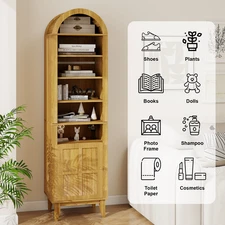 Elegant Archway Storage Unit - 71 Inches High, with Adjustable Shelves and Doors