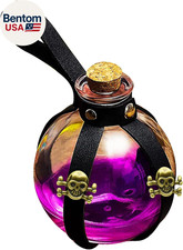 Dark Magic Potion Bottle for Cosplay Halloween Decor Black Wizard and Witch Cost