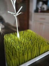 Boon Lawn Green Grass Countertop Drying Rack/Holder for Baby Bottle 13"x11" EUC