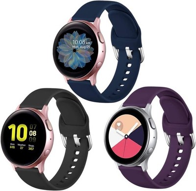 3 Pack Soft Silicone Strap Compatible with Samsung Galaxy Watch Active 44mm