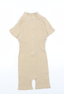 Playsuit Damen UK Größe S PRETTYLITTLETHING Einteiler Beige