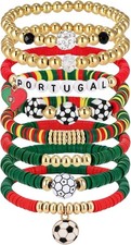 Magibag 8 Pack Soccer Bracelets for Women, World Cup 2026 One Size, Portugal