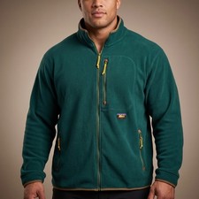 REI Men s Full Zip Polartec Fleece Jacket Dark Green Gorpcore 3XL