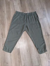 79.95 NWT GAP TENCEL Lyocell High Rise Pull-On Pants Olive Green Pockets XXL