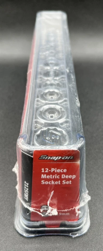 SNAP ON 212SFMY 12PC 3/8" DRIVE METRIC 12PT DEEP CHROME SOCKET SET (MVP033894) - Image 2 of 3