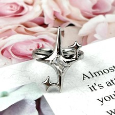 Star silver open ring