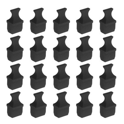 SFP Dust Covers Caps, Black Silicone Fiber Optic Dust Caps,20 Pcs