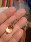 Vintage Sterling pale yellow Crystal Pineapple  Pendant — photo 8