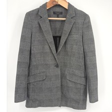Rag Bone Glen Plaid Blazer Parisian Workwear Office Core Capsule Wardrobe Sz 8