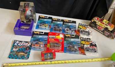 nascar cars lot 1:64 Hot Wheels w/ Dale Earnhardt clock and 1:24 McDonalds car - Image 1 of 4