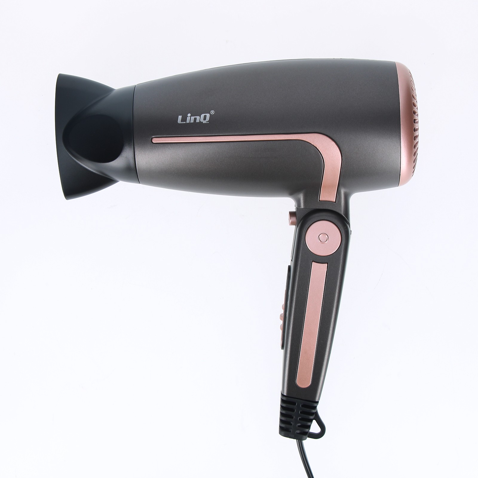 Sèche-cheveux de voyage LinQ 2000W noir et or idéal pour vos déplacements