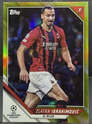 2021-22 Topps UEFA Champions League Yellow Foil #52 Zlatan Ibrahimovic #'d /250