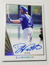 DJ Peters 2018 Leaf Ultimate Draft 1990 Retro Autograph Gold 9/10 #BA-DJP Auto