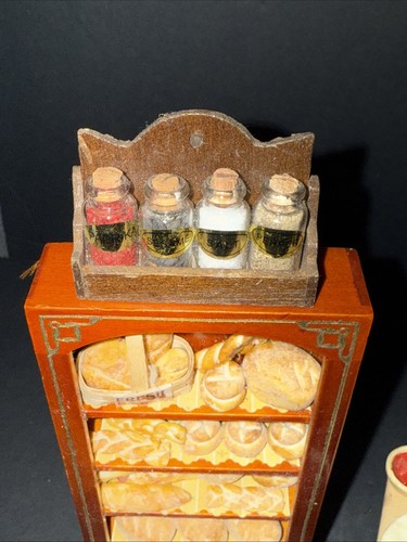 Vintage OOAK Artisan Miniatur Puppenhaus 1:12 Dressed Etagere Bäckerei Küche - Bild 6 von 13