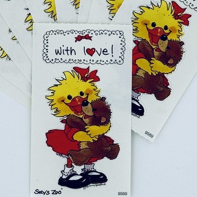 Ten Vintage Suzy s Zoo Suzy Ducken With Love! Boof Collectible Sticker Lot.
