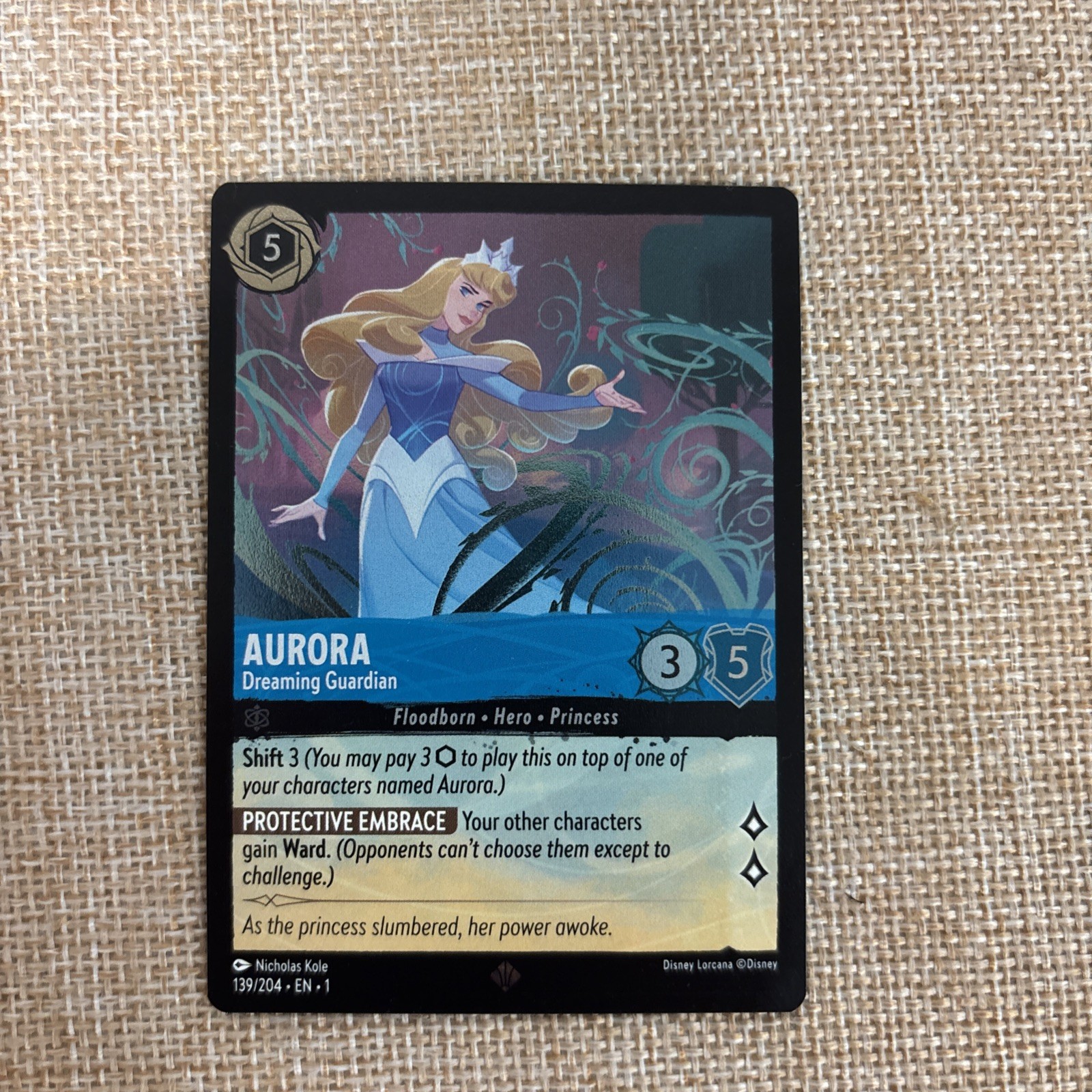 Aurora Dreaming Guardian 153/204 Fabled Cold Foil Disney Lorcana NM